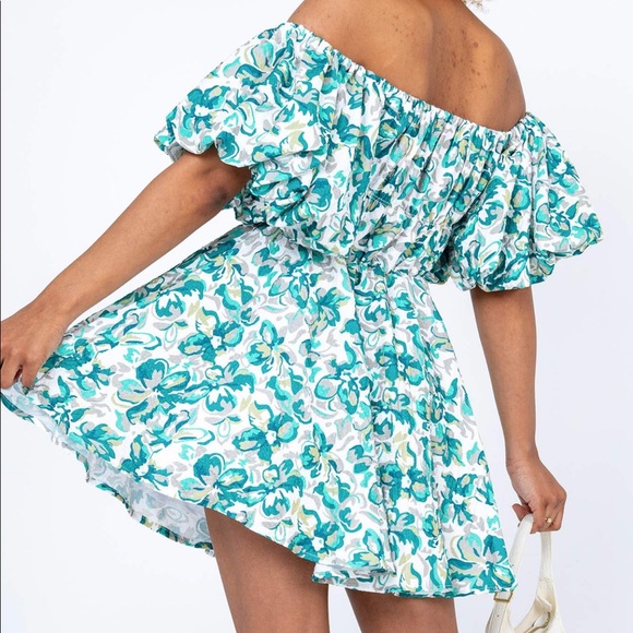 HALTON MINI DRESS GREEN FLORAL - Picture 4 of 6